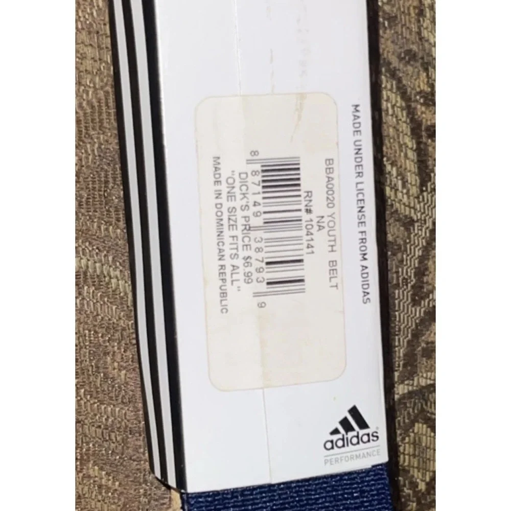 Adidas Blue Youth Baseball Belt “18-32”